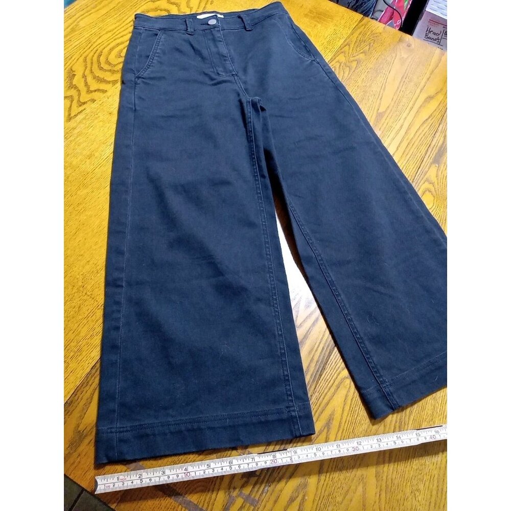 EVERLANE Womens Jeans 0 BLACK WIDE LEGS Preowned Summer Spring Winter Used - Picture 3 of 8